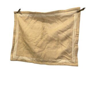 Ralph Lauren HOME cream and white WOOL snap queen standard pillow sham